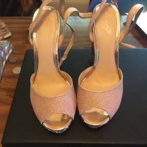 Platform glitter heels